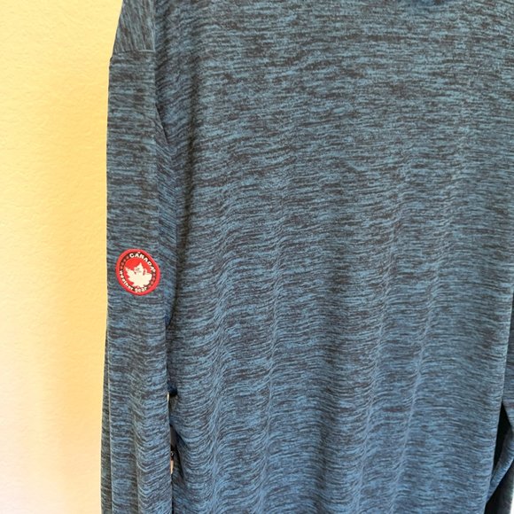 Canada Weather Gear Fleece Mens Large Blue Quarter Zip Pullover 1/4 Zip - Picture 4 of 6